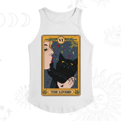 Purplehecate The Lovers Cat Tarot Racerback Tank Top