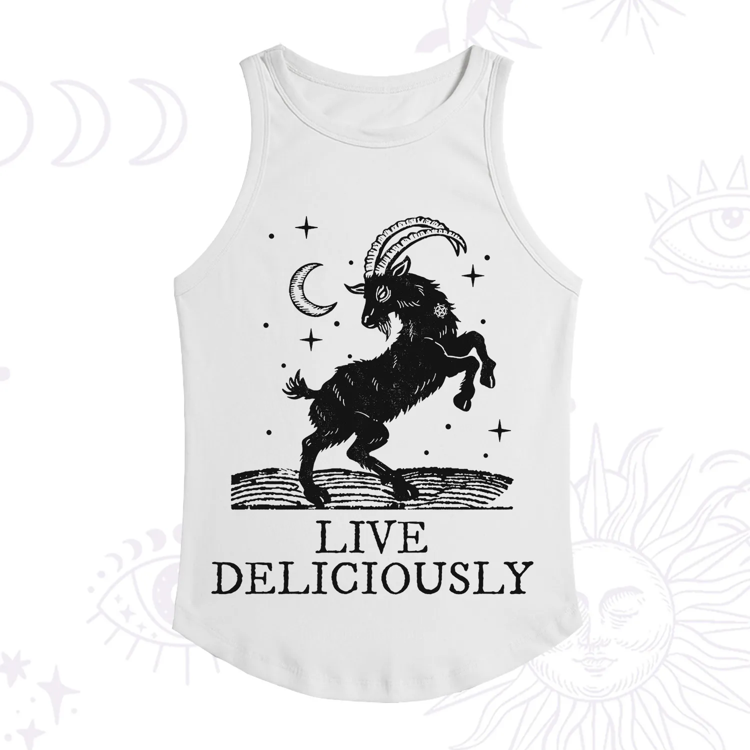 Purplehecate Live Deliciously Racerback Tank Top