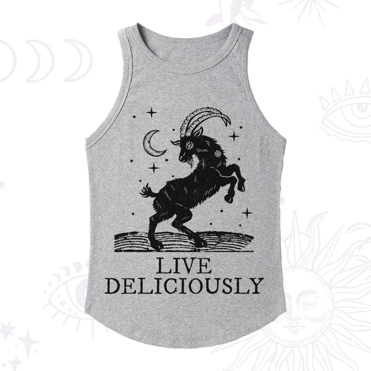 Purplehecate Live Deliciously Racerback Tank Top