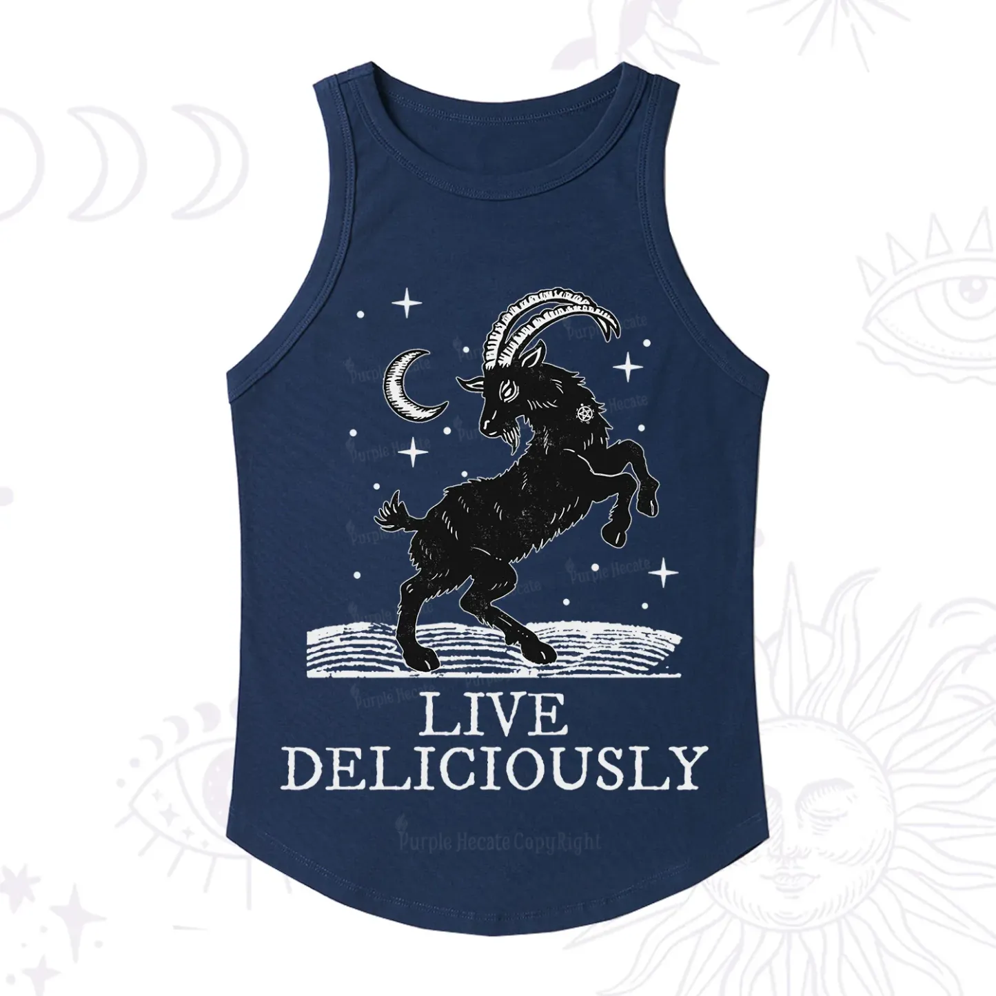 Purplehecate Live Deliciously Racerback Tank Top