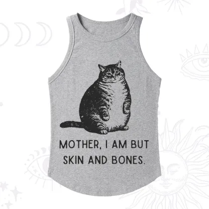 Purplehecate Cat Mother I Am But Skin And Bones Racerback Tank Top