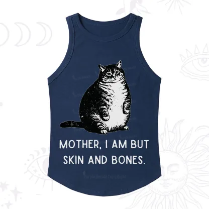 Purplehecate Cat Mother I Am But Skin And Bones Racerback Tank Top