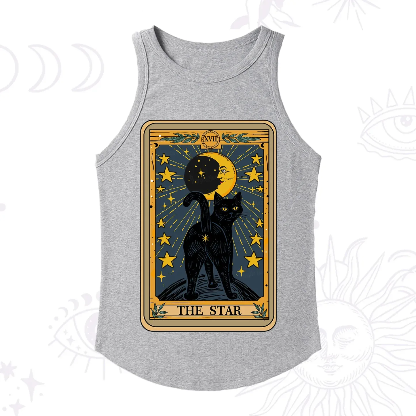 Purplehecate The Star Tarot Cat Racerback Tank Top