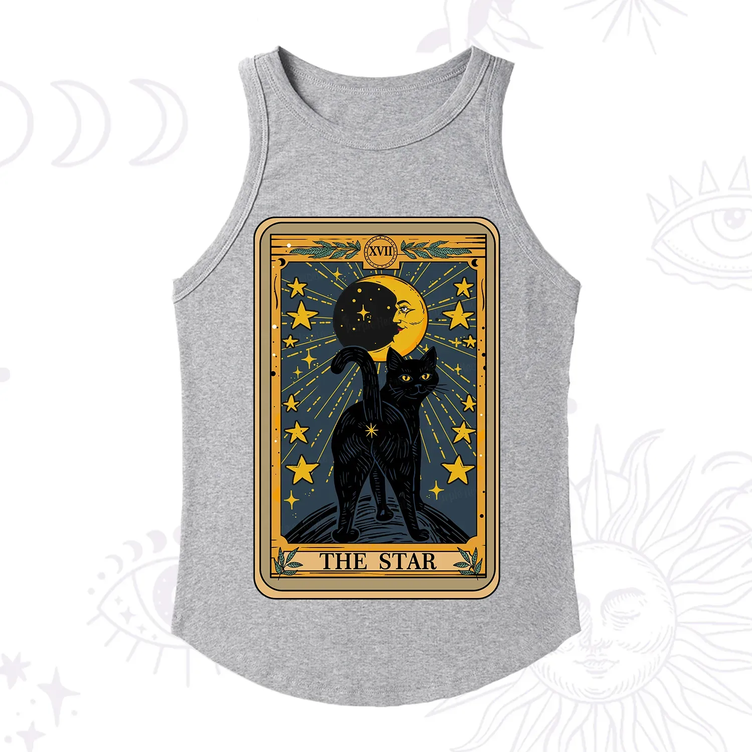 Purplehecate The Star Tarot Cat Racerback Tank Top