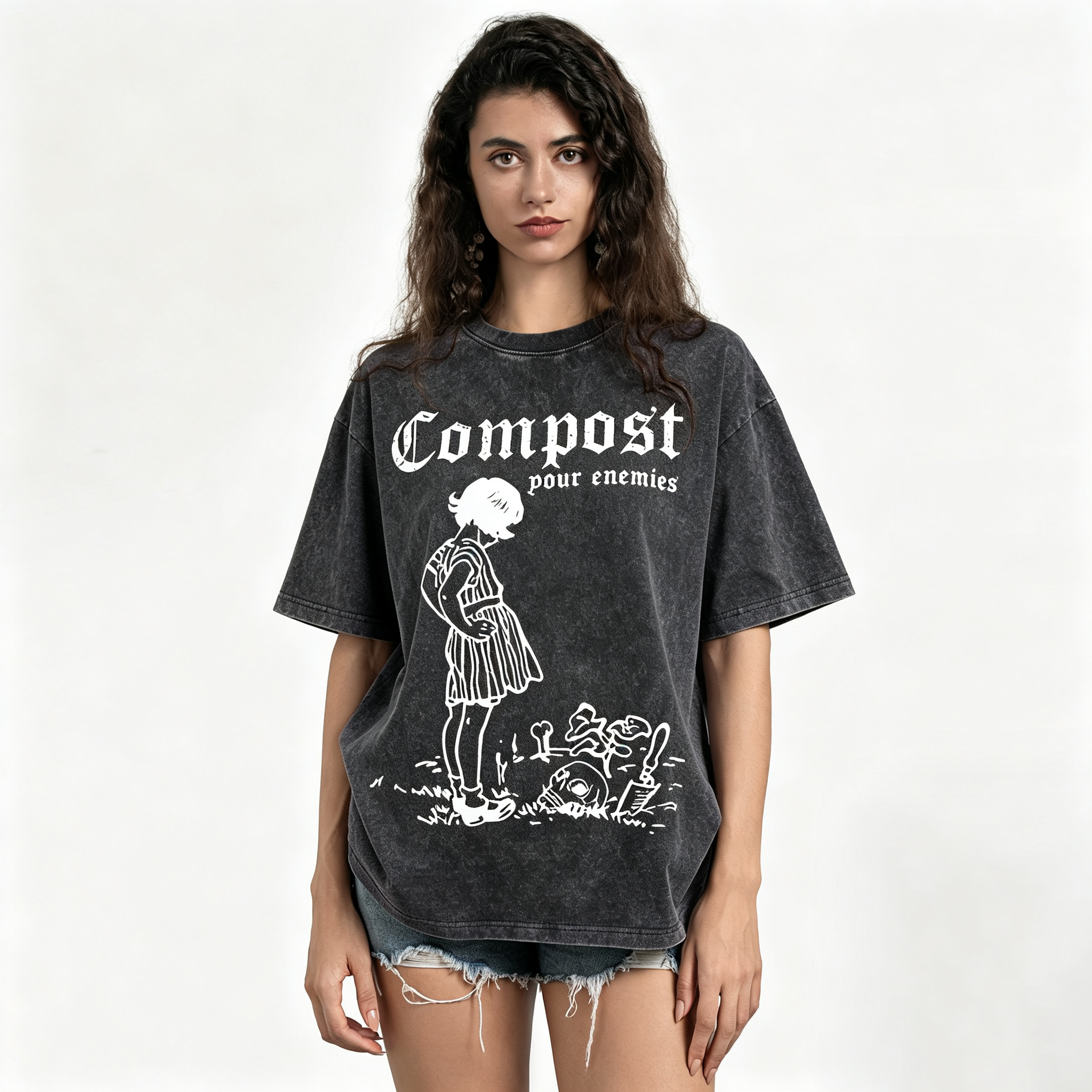 Purplehecate Compost Your Enemies Washed T-Shirt