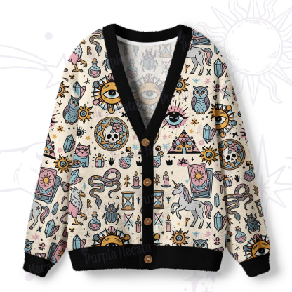Purplehecate Occult Menagerie Ugly Cardigan Sweaters