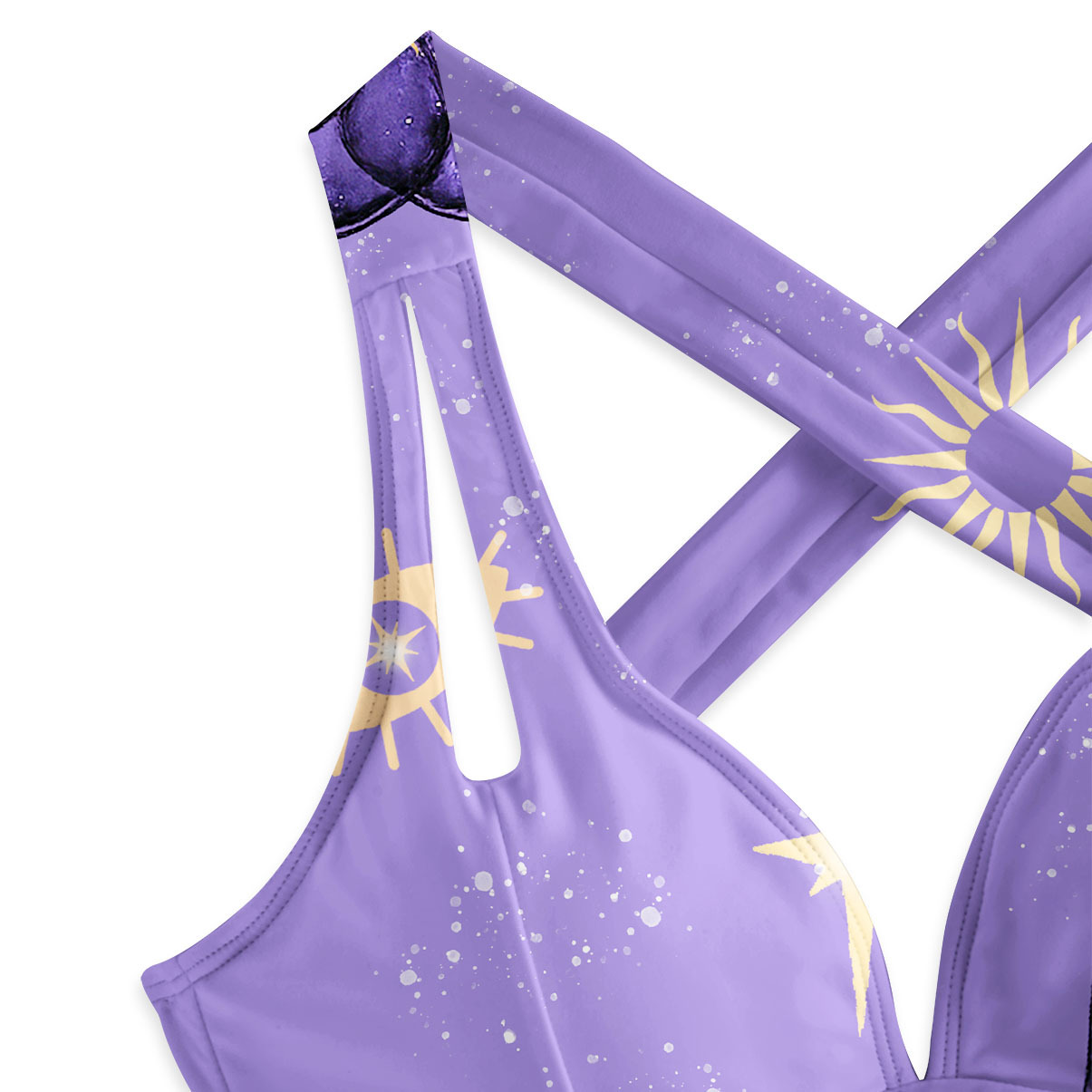 Purplehecate Moonlit Petals and Wings One-Piece Swimsuit