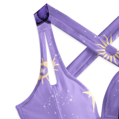 Purplehecate Moonlit Petals and Wings One-Piece Swimsuit