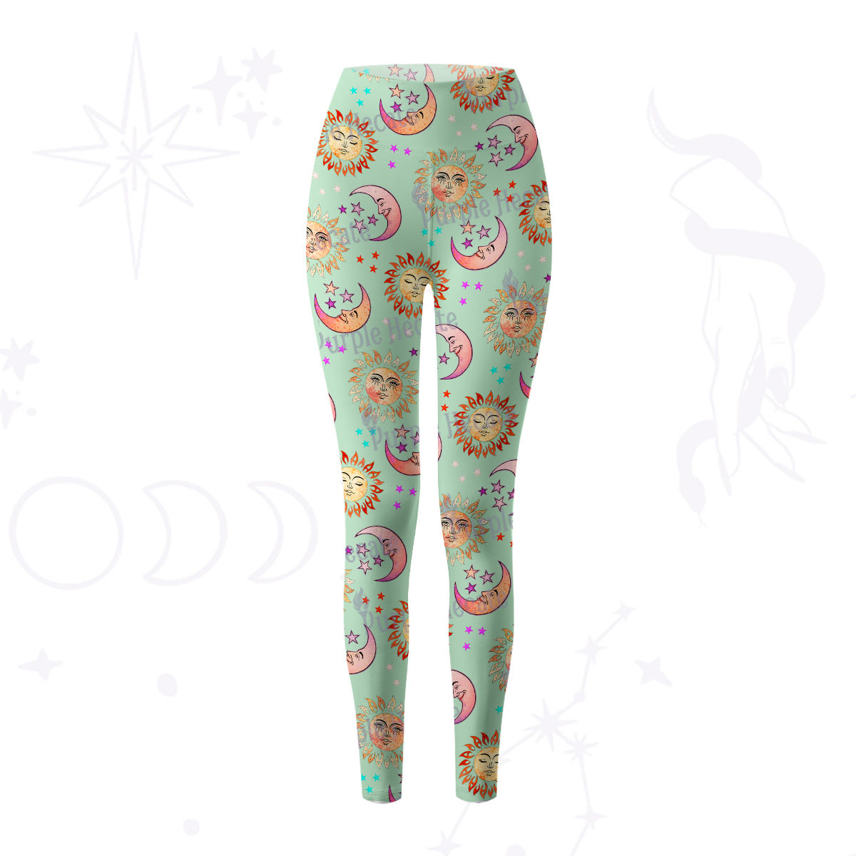 Purplehecate Dancing Suns and Lunar Dreams Yoga Pants Yoga Pants