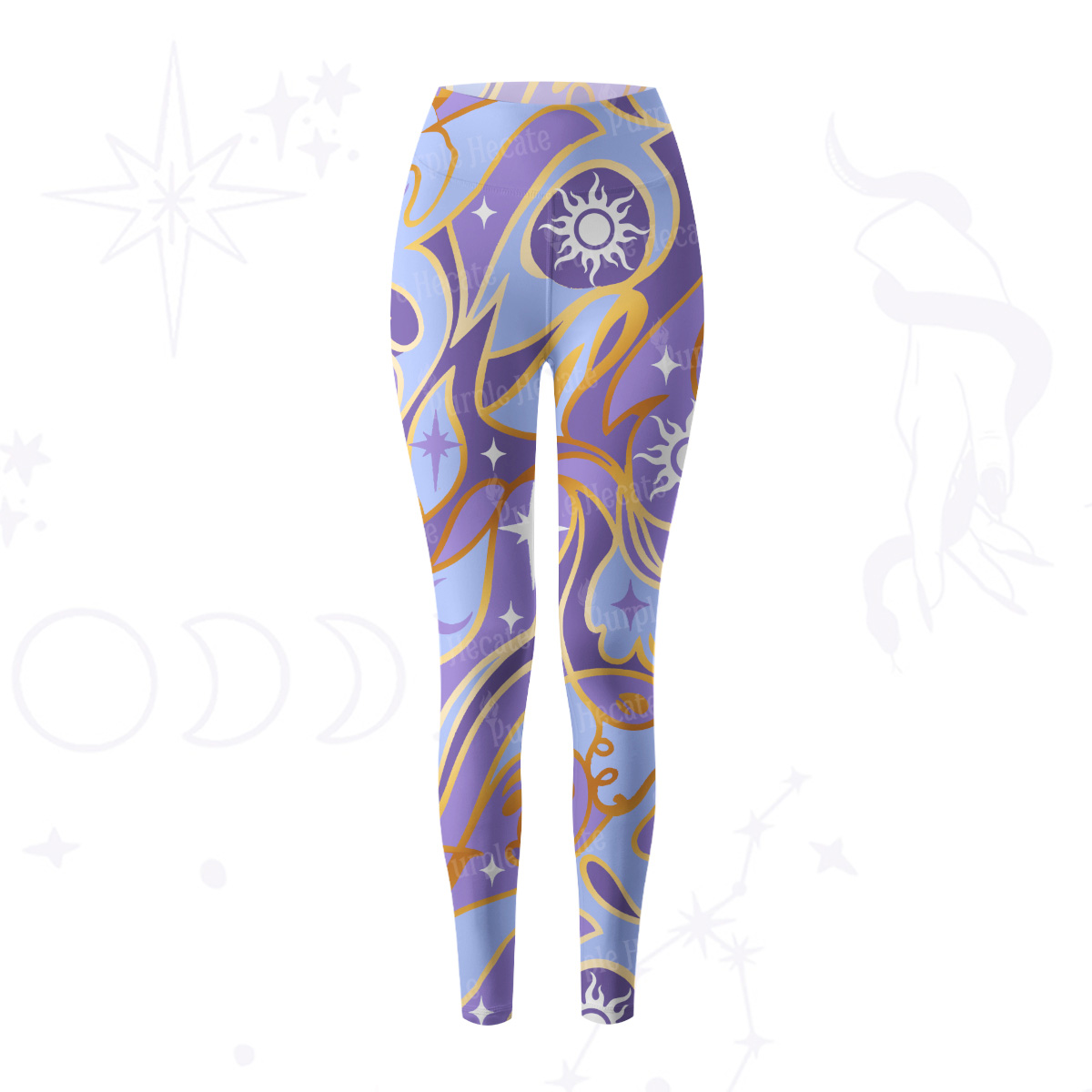 Purplehecate Divination Night Print Yoga Pants