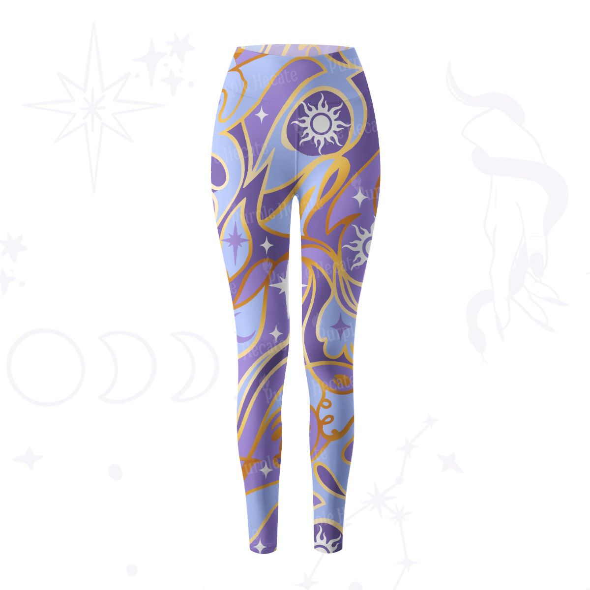 Purplehecate Divination Night Print Yoga Pants