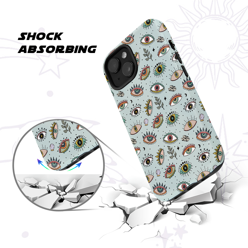 Purplehecate Evil Eye Pattern Phone Case