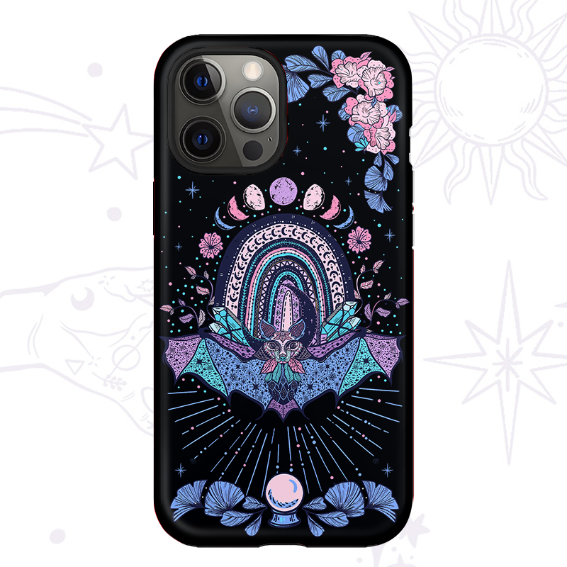 Purplehecate Moon Phase Bat Phone Case