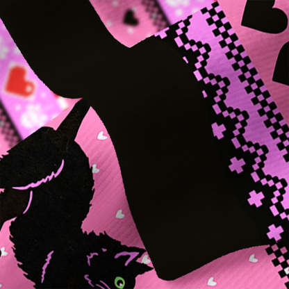 Purplehecate Sweet Black Cat Ugly Cardigan Sweaters