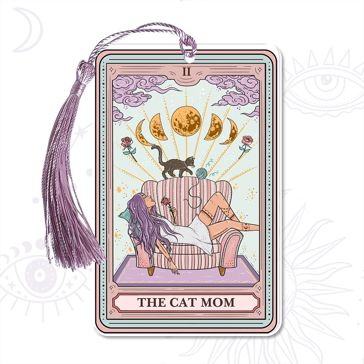 Purplehecate The Cat Mom Tarot Bookmark