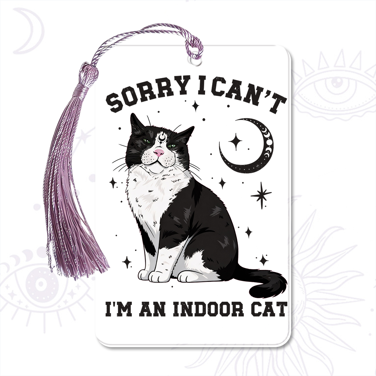 Purplehecate Sorry I Can't Go I'm an Indoor Cat Bookmark