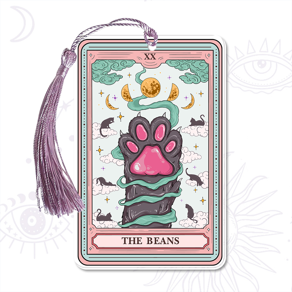Purplehecate The Beans Cat Tarot Bookmark