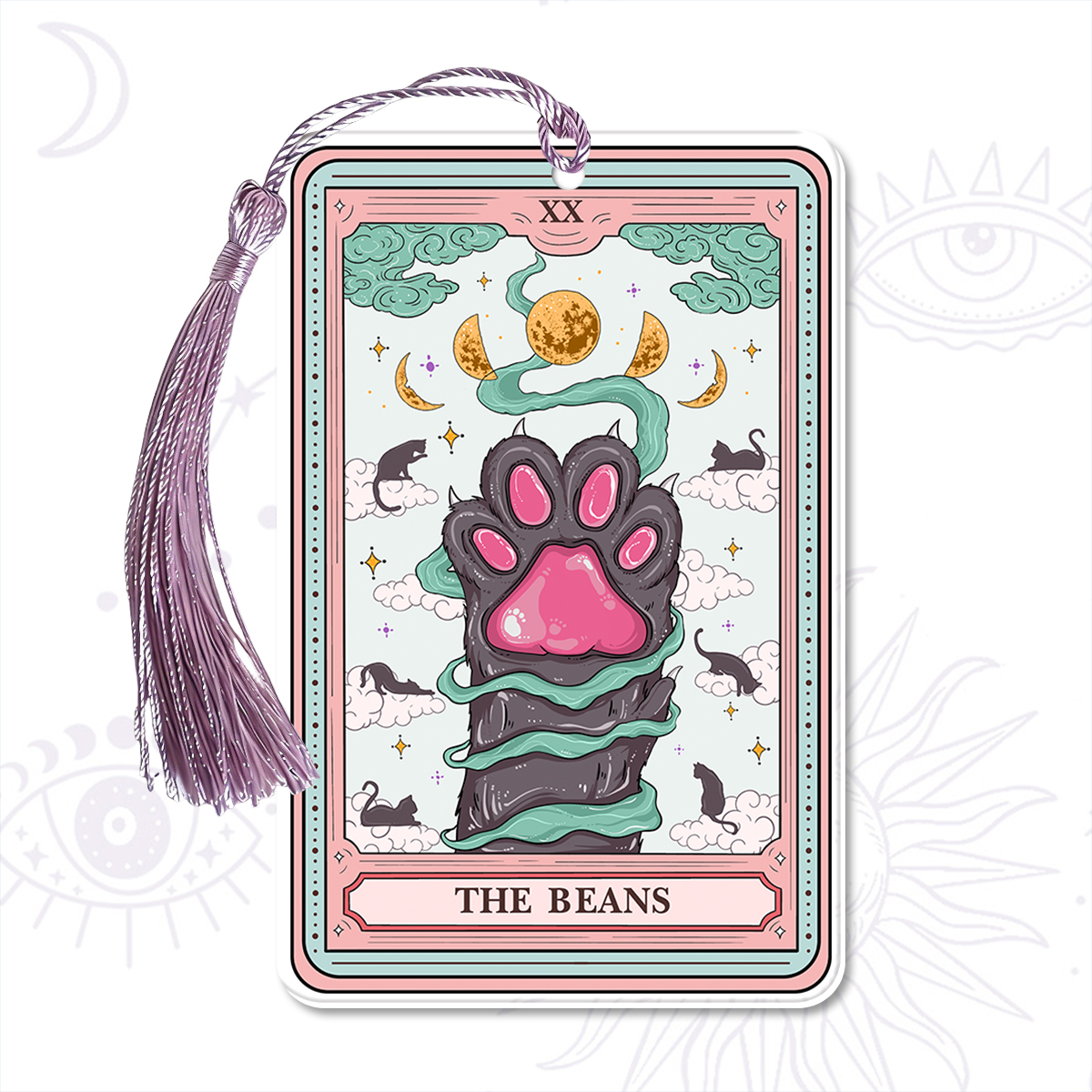 Purplehecate The Beans Cat Tarot Bookmark