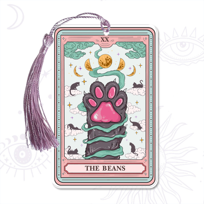 Purplehecate The Beans Cat Tarot Bookmark