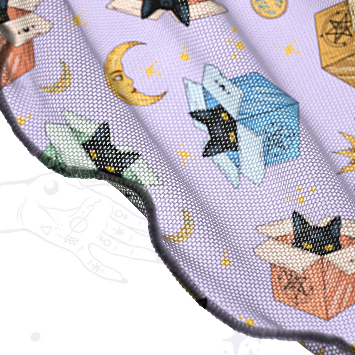 Purplehecate Magical Black Cat Mesh Cover Up Dress