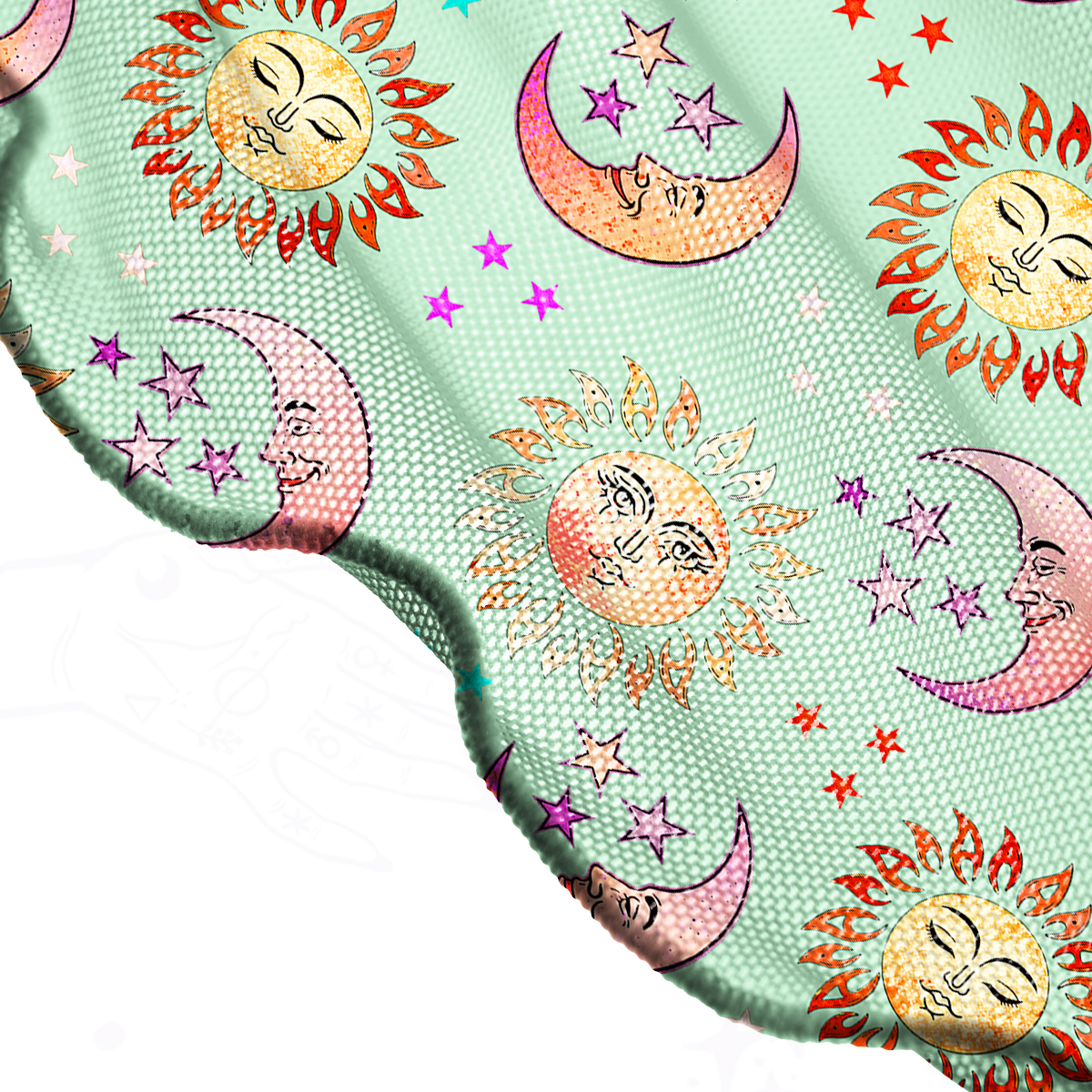 Purplehecate Sun & Moon Whispers Mesh Cover Up Dress