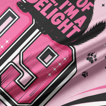 Purplehecate First Of All I'm A Delight Cat Crop Jersey Top