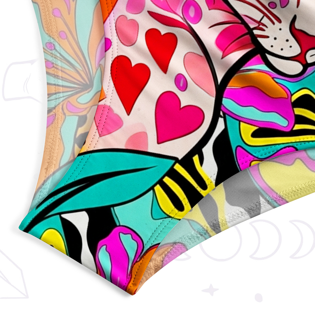 Purplehecate Psychedelic Wild Panther One-Piece Swimsuit