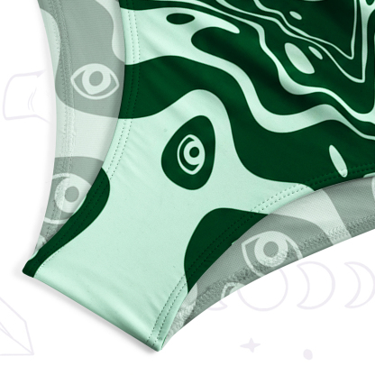 Purplehecate Psychedelic Eye Wave One-Piece Swimsuit