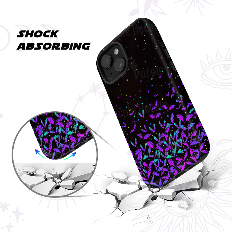 Purplehecate Rainbow Bat Phone Case