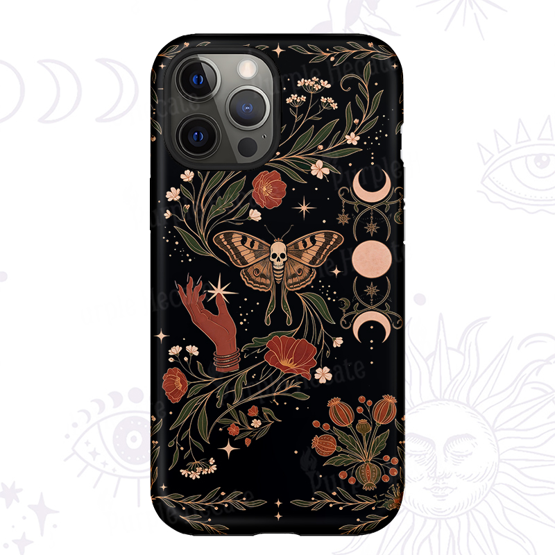 Purplehecate Death Moth Rebirth Phone Case