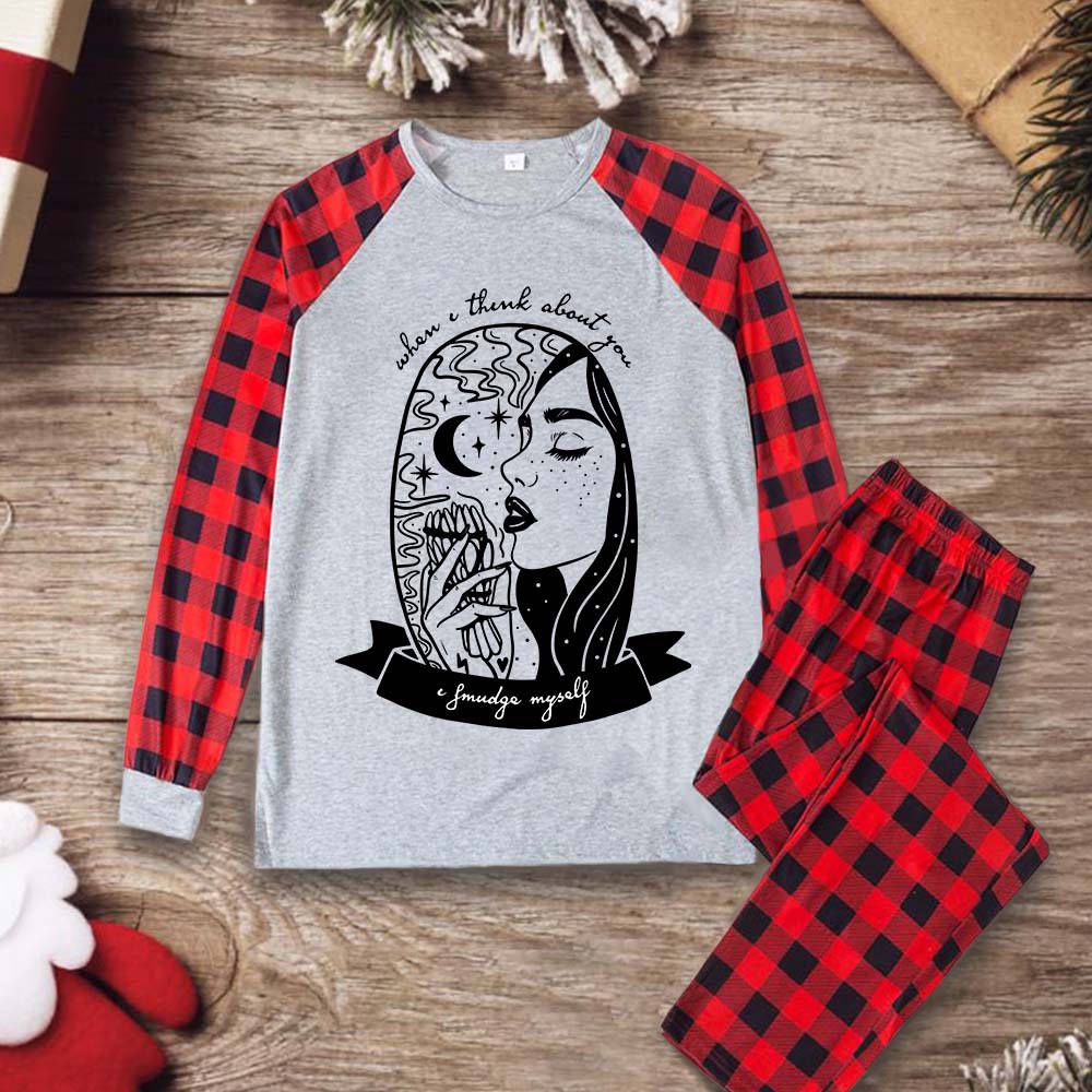 Purplehecate When I Think About You I Smudge Myself Christmas Pajamas