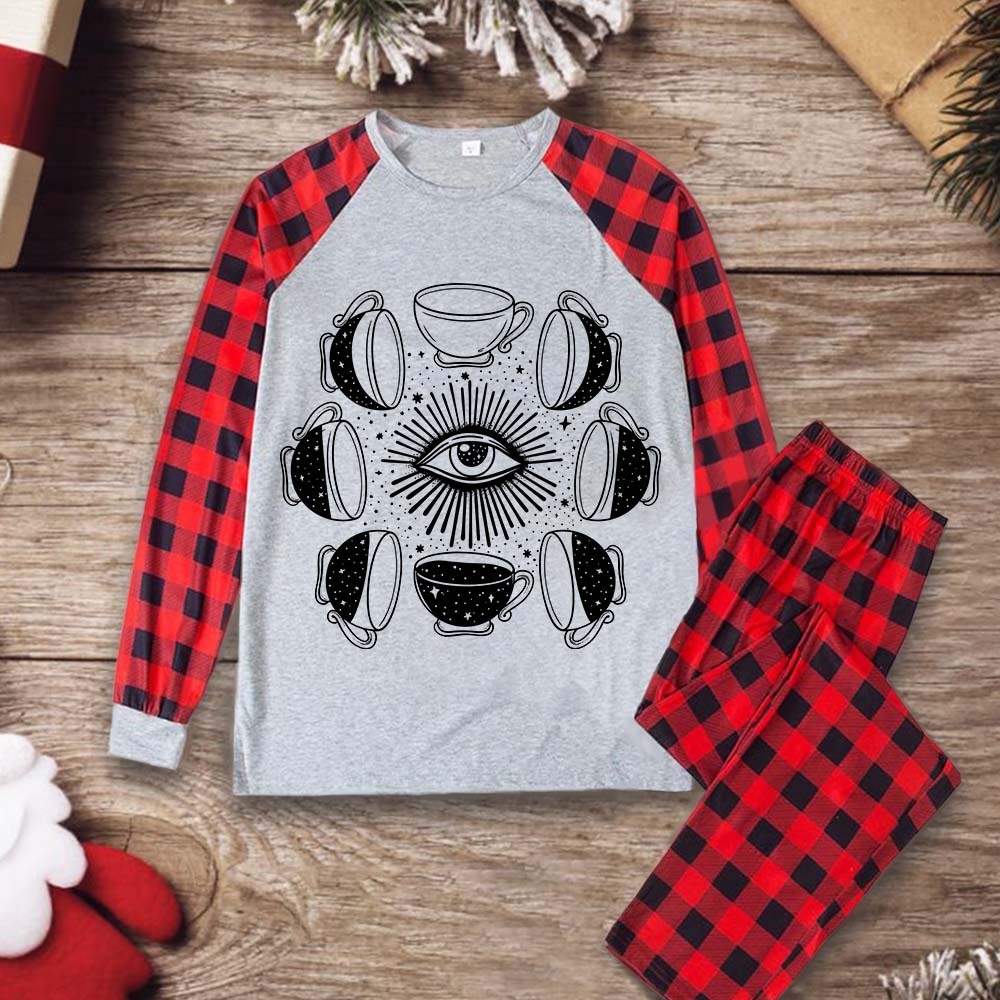 Purplehecate Moon Phase Coffee Christmas Pajamas