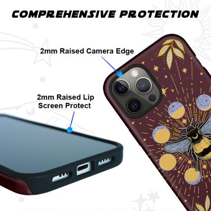 Purplehecate Phases of the Moon Bee Phone Case