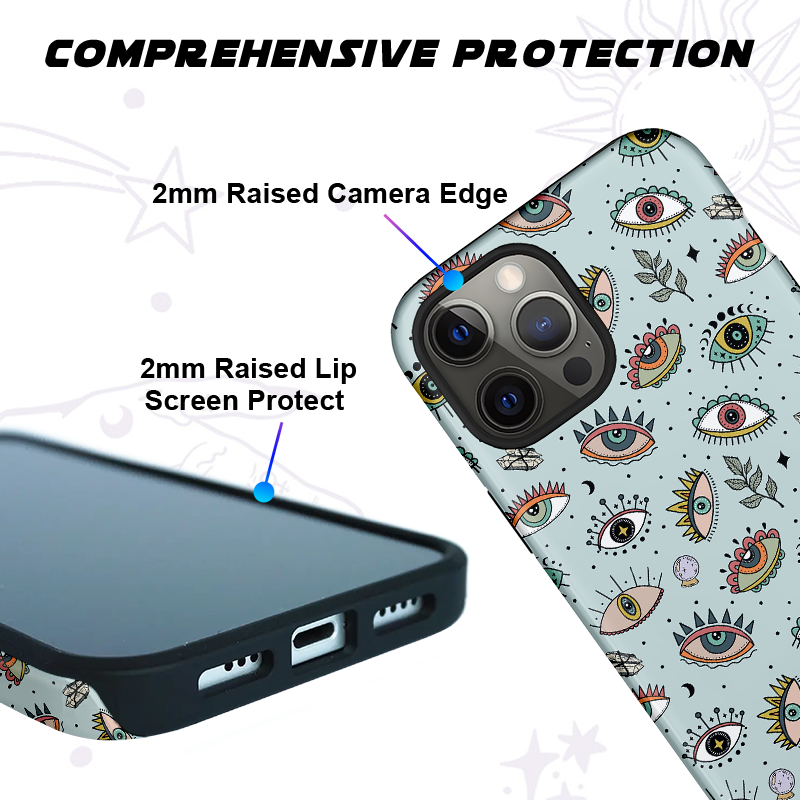 Purplehecate Evil Eye Pattern Phone Case