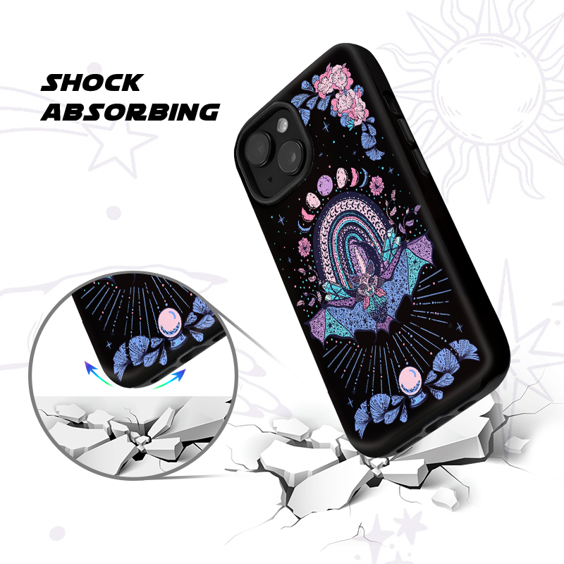 Purplehecate Moon Phase Bat Phone Case