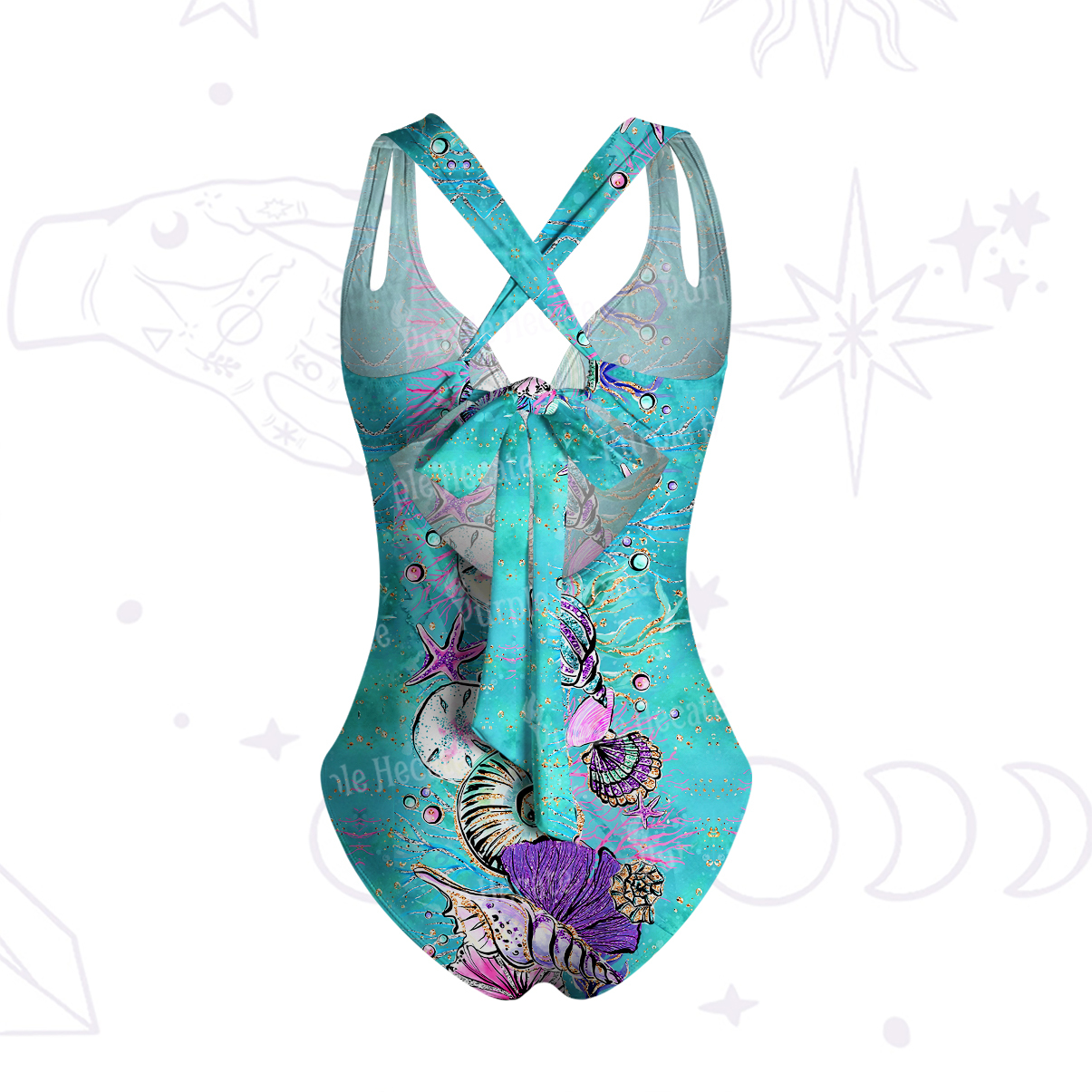 Purplehecate Ocean Spiral Dream One-Piece Swimsuit