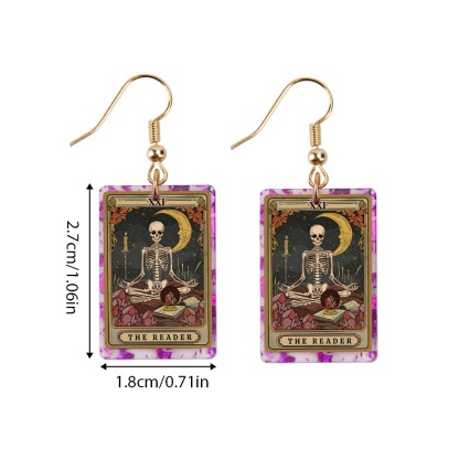 Purplehecate The Reader Tarot Purple fragments Acrylic Earrings
