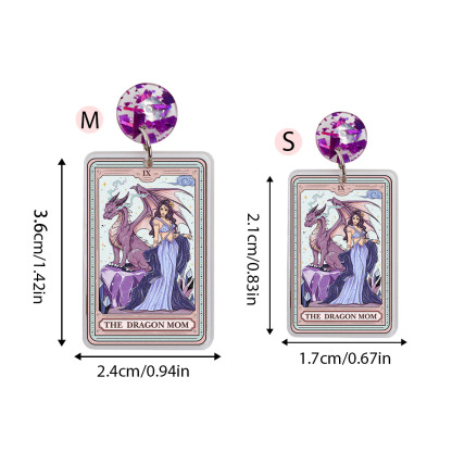 Purplehecate The Dragon Tarot Acrylic Earrings