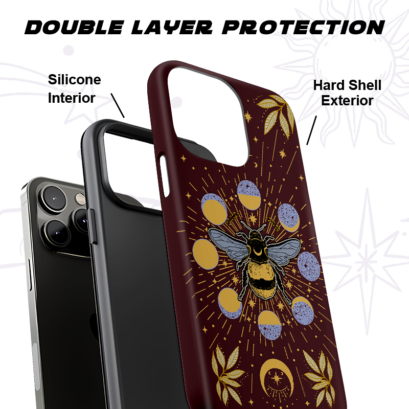 Purplehecate Phases of the Moon Bee Phone Case
