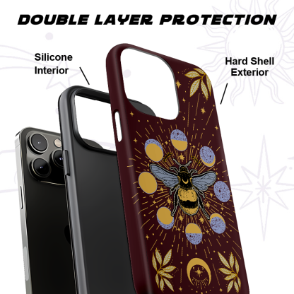 Purplehecate Phases of the Moon Bee Phone Case
