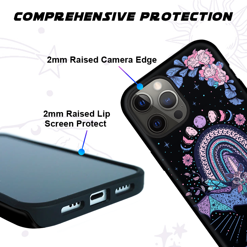 Purplehecate Moon Phase Bat Phone Case