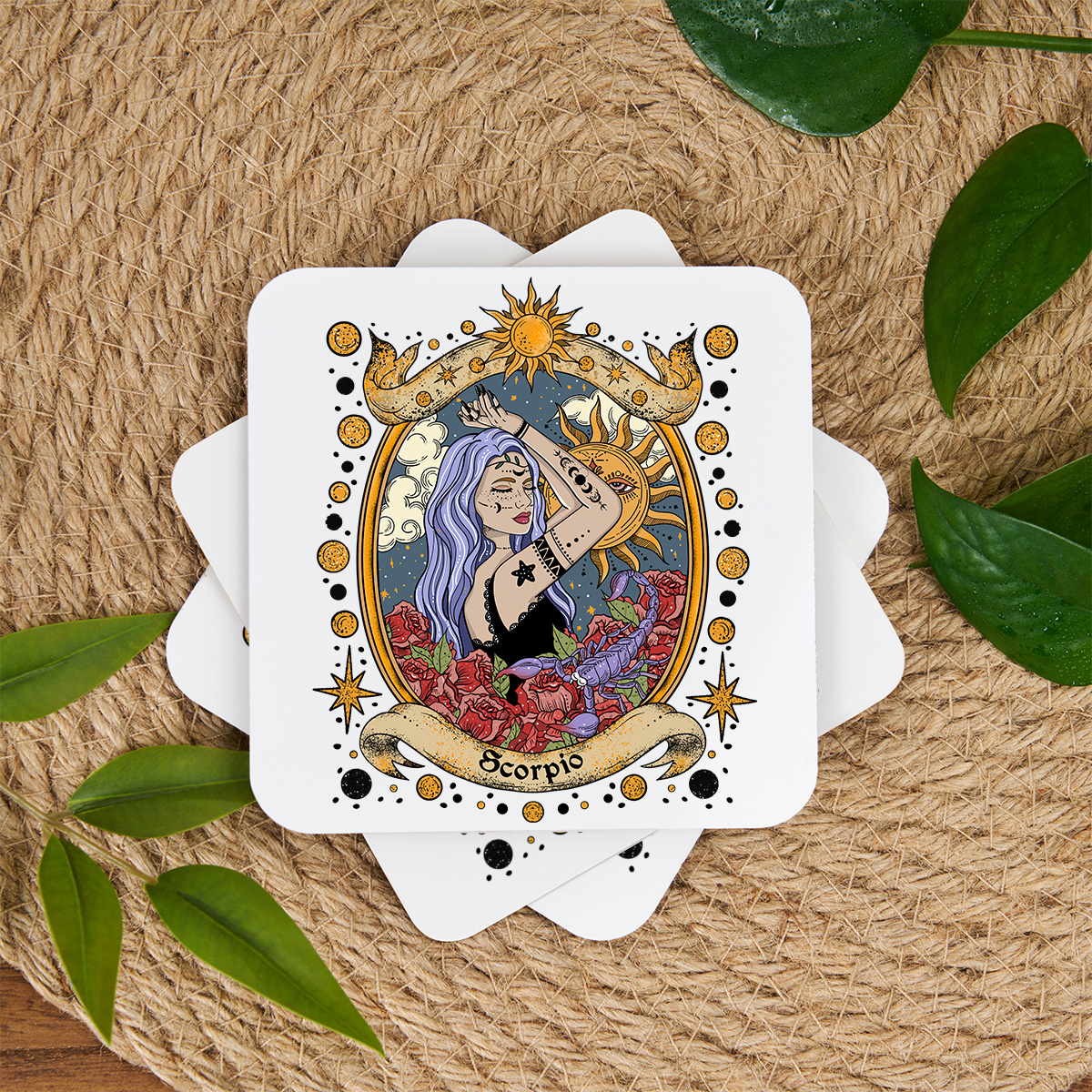 Purplehecate Scorpio Radiance Zodiac Coaster