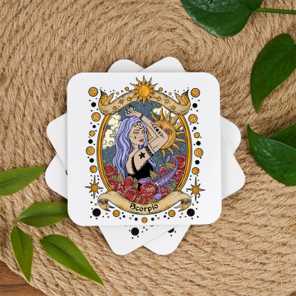 Purplehecate Scorpio Radiance Zodiac Coaster