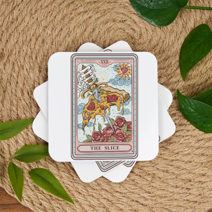 Purplehecate The Slice Food Tarot Coaster
