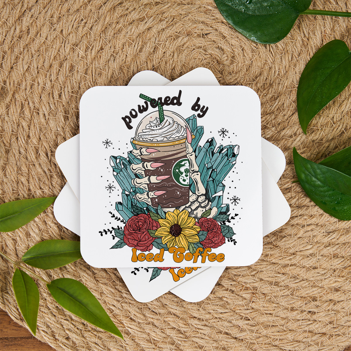 Purplehecate Powered By Ice Coffee Coaster