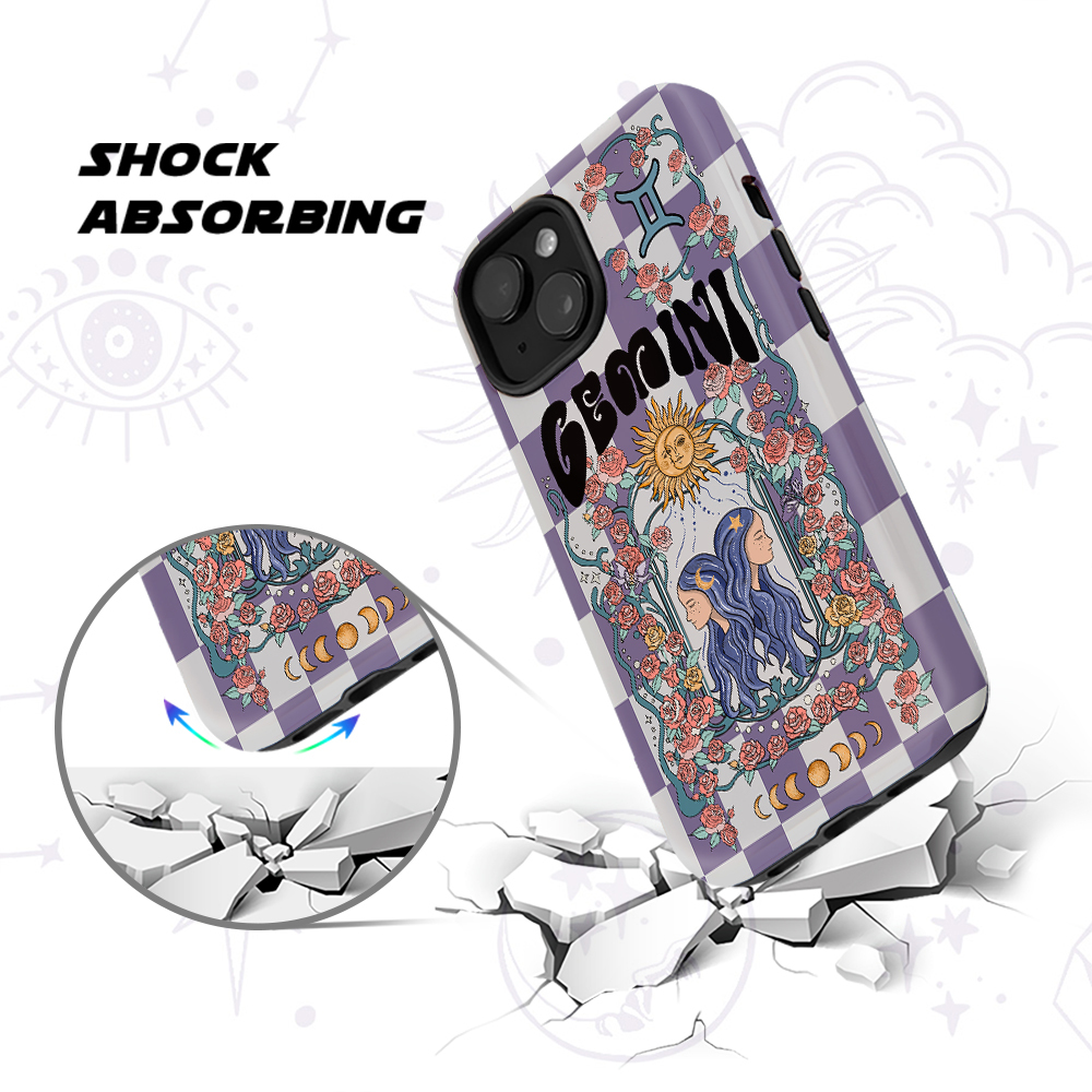 Purplehecate Gemini Spirit Zodiac Collage Phone Case
