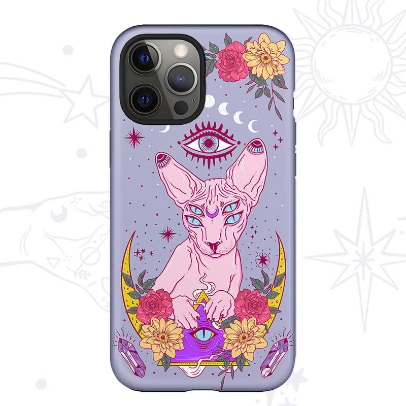 Purplehecate Moon Phase Cat Phone Case