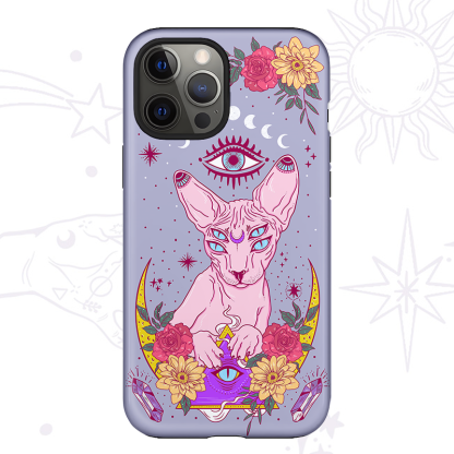 Purplehecate Moon Phase Cat Phone Case