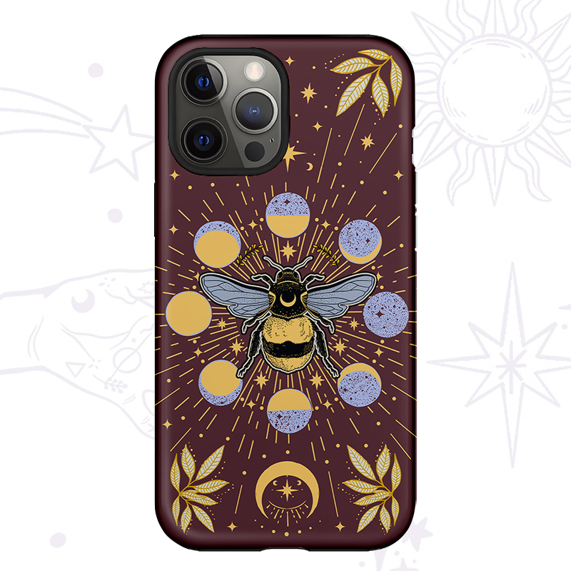 Purplehecate Phases of the Moon Bee Phone Case