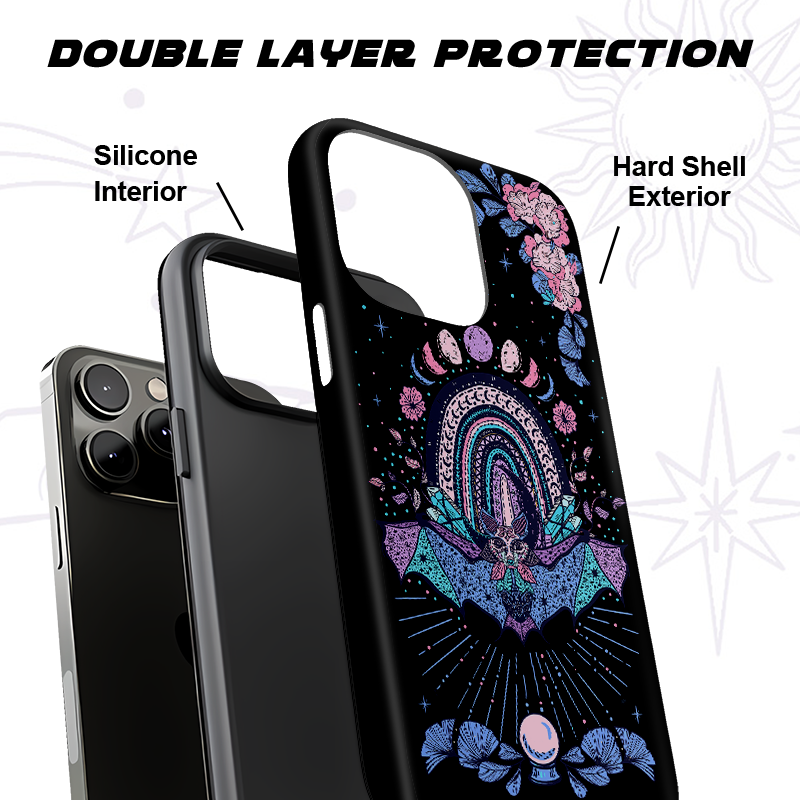 Purplehecate Moon Phase Bat Phone Case